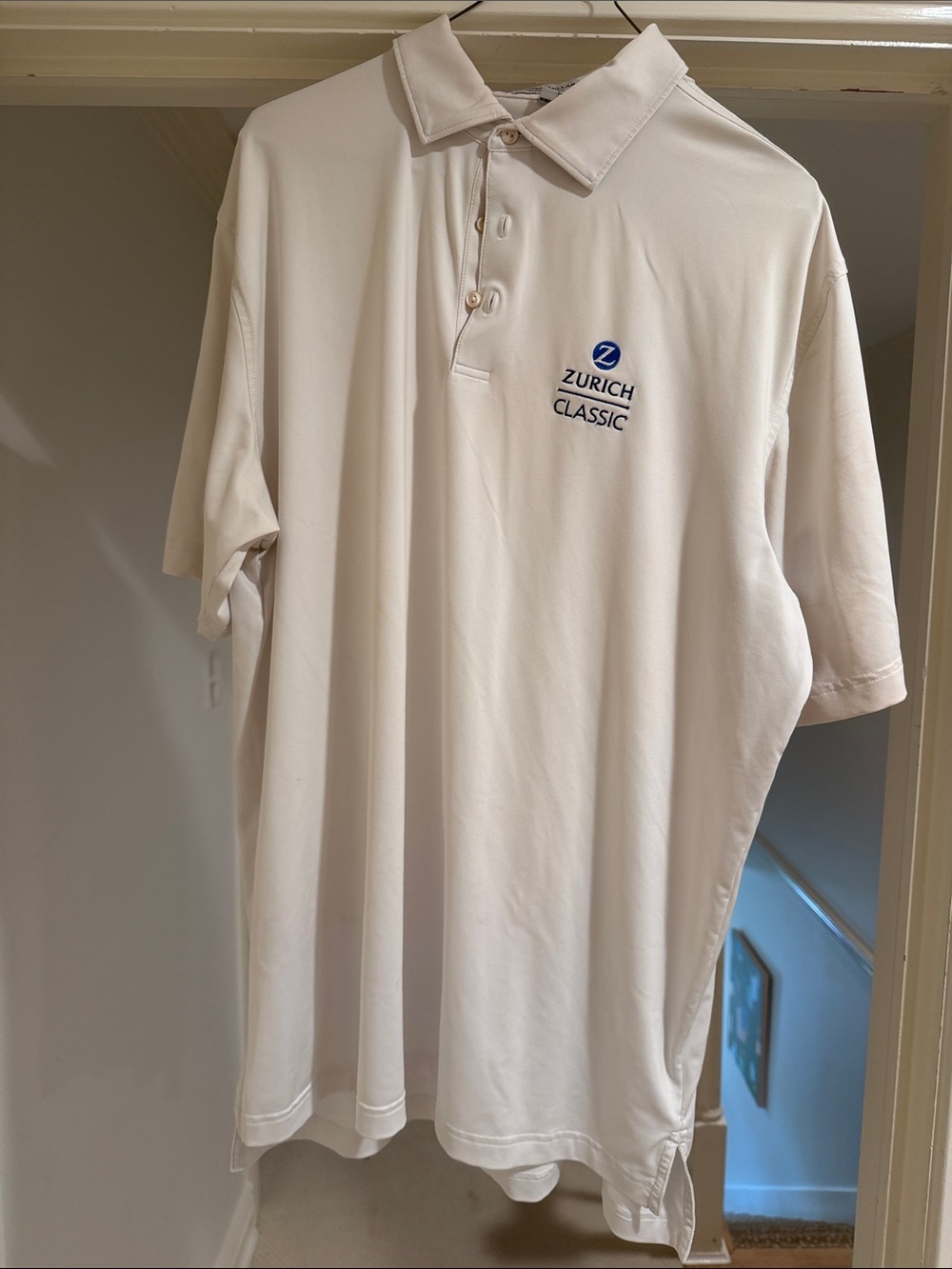 Peter Millar Off-White Polo with Zurich Classic Embroidery